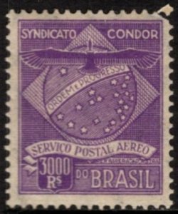 1927-30 Brazil Scott #- 1CL6 Condor Syndicate Airmail 3,000 Reis Unused