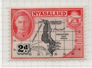 Nyasaland 1950 Early Issue Fine Mint Hinged 2d. NW-95170