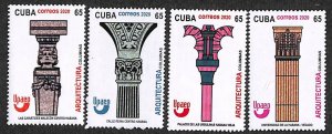 Cuba 2020, UPAEP, architecture 4v, MNH