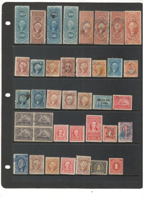 US REVENUE STAMP COLLECTION