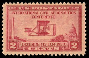 US Sc 649 VF/MNH - 1928 2¢ - Intn'l Civil Aeronautics Conf.