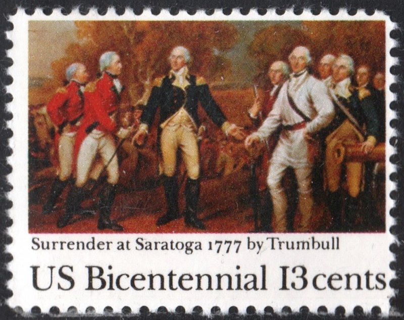 SC#1728 13¢ American Bicentennial: Surrender at Saratoga by Trumbull (1977) MNH