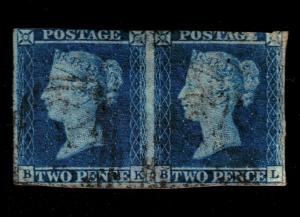 Great Britain – Scott #4 Used Pair