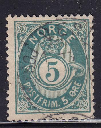Norway 39 Post Horn and Crown 1889