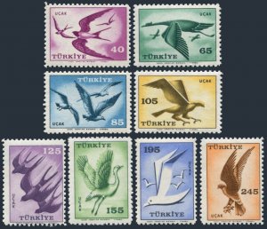 Turkey C31-C38,MNH.Michel 1660-1667. Birds 1959.Hawk,Cranes,Swallows,Gulls.