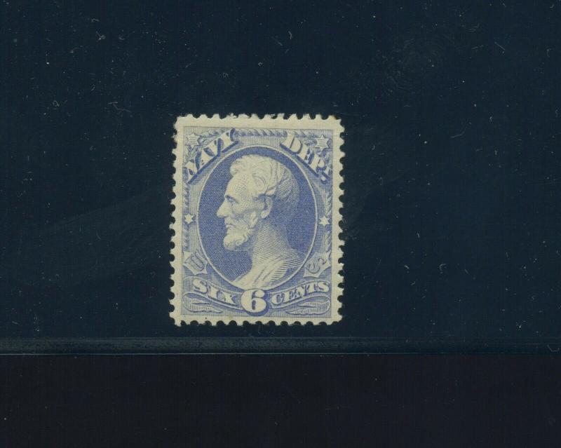 Scott #O38 Vertical LIne Thru 'N' Var. Navy Dept Official Mint Stamp (#O38-3)