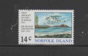 NORFOLK ISLAND #174 1974 1ST AIRCRAFT TO VISIT NORFOLK MINT VF LH O.G