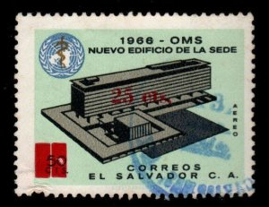 El Salvador Scott C322 Used 1974 surcharged stamp