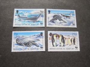 British Antarctic 1992 Sc 192-5 animal set MNH