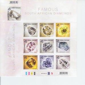 2019 South Africa Diamonds SA MS10 (Scott C130) MNH