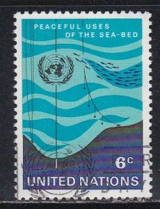 United Nations - New York # 215, Peaceful Uses of the Sea Bed, Used