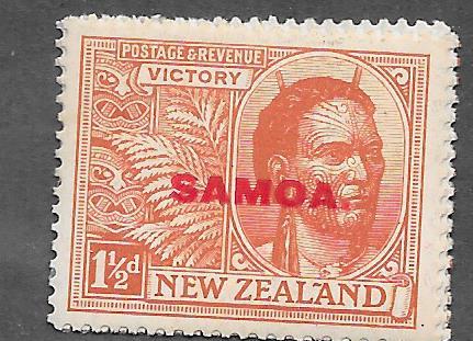 Samoa #138 1 1/2p red overprint (MH) CV$2.00