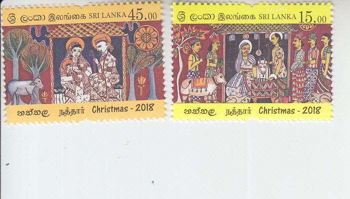 2018 Sri Lanka Christmas (2) (Scott 2173-74) MNH