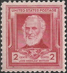 # 865 MINT NEVER HINGED ( MNH ) JOHN GREENLEAF WHITTIER POET