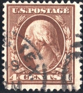 SC#377 4¢ Washington Single (1911) Used