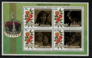 Aitutaki #376a MNH S/Sheet - Queen Mother's 85th Birthday