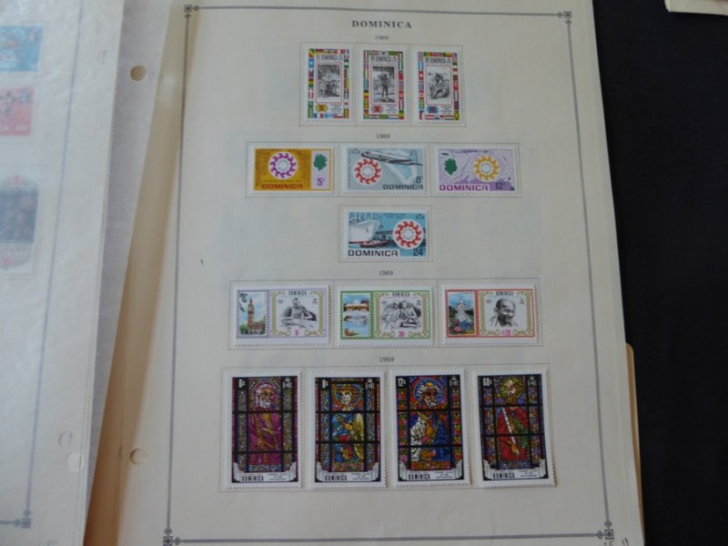 Dominica 1937-1972 Mint Stamp Collection on Scott International Alb Pgs