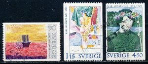 Sweden #1254-1256  Set of 3 Used