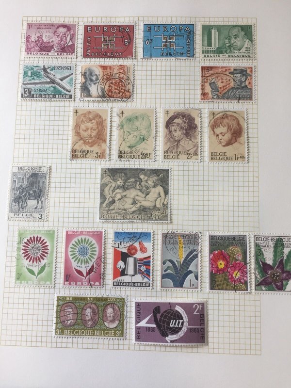 BELGIUM 1960s/70s Used on Pages(Apx 200 Items) Apr 745 