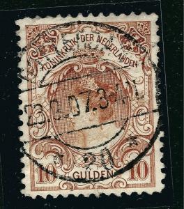 VF centered RARE Netherlands 1905 #86 10G Used Cat $650.00