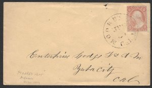 Doyle's_Stamps: California Moore's Flat Postal History #26A on Cover