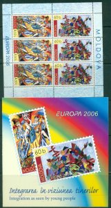 Moldova 2006 EUROPA Stamps - Integration through the Eyes of Young People Boo...