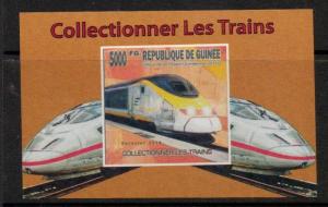 GUINEA 2011 DELUXE TRAINS (NO6) SMALL SHEETLET MNH