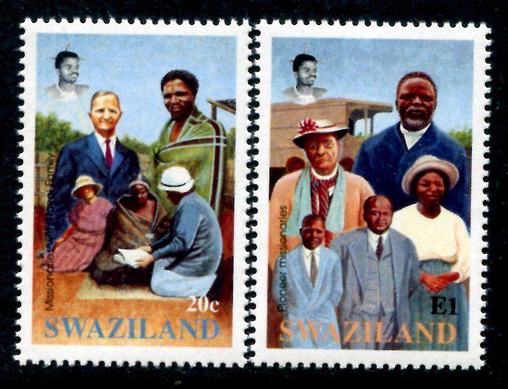 Swaziland 614-615, MNH, 1992, Evangelical Alliance Mission, Religion.  x10157