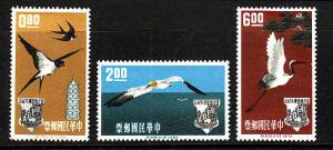 China(Taiwan)-Sc#1370-2-unused NH set-Birds-1963-