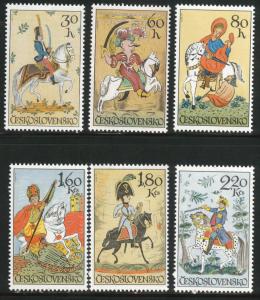 Czechoslovakia Scott 1837-42 MNH** horse Art stamp set