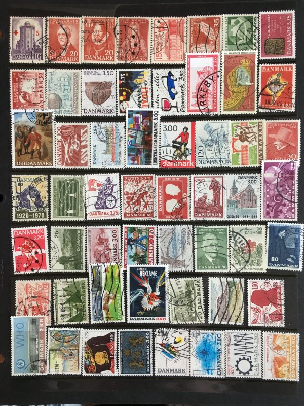 Denmark m/u collection 332 stamps SCV $100+