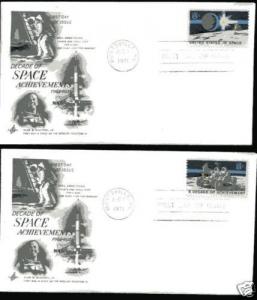 1434-5 Space Achievement  ArtCraft (2) FDCs Huntsville