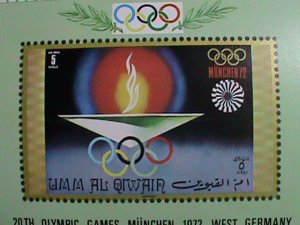 ​UMM-AL-QIWAIN-1972- 20TH OLYMPIC GAMES MUNCHEN'72-WEST GERMANY MNH S/S-VF