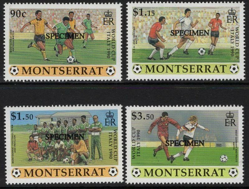 MONTSERRAT SG828/31 1990 WORLD CUP FOOTBALL MNH