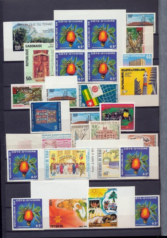 Gabon Africa Space Air Birds IMPERFS MNH (Appx 65 Stamps) (As 498