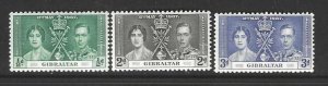 Gibraltar 104-106  Mint  SCV$2.25