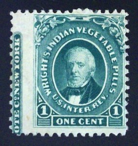 Scott #RS274d - 1c Green - Wmk 191R -Part Impt - Wright's Indian Vegetab...