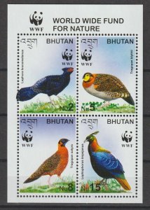 BHUTAN 2003 WWF SG MS 1738 MNH