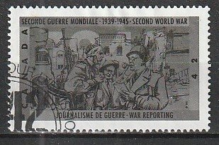 1992 Canada - Sc 1448i - used VF -1 single - WWII 1942 - War Reporting