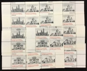 1838-1841   Architecture,   Smithsonian , Trinity Church,   25 Plate blocks 1980