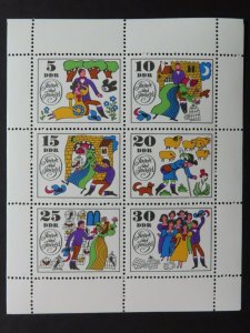 HuskyStamps ~ Germany DDR #1092a, Mini-Sheet of 6, MNH, Fairy Tales,  4 pictures