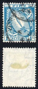 Ireland SG122 1/- light blue 2nd wmk Fine used Cat 25 pounds