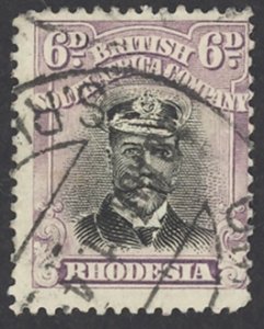 Rhodesia Sc# 127 Used 1913-1923 6p King George V