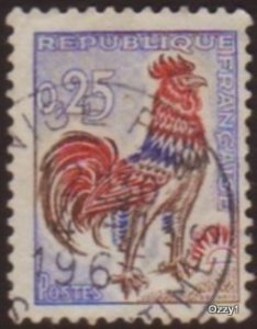 France 1962 Sc#1024, SG#1562 25c Gallic Cock Rooster USED