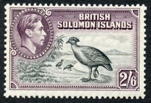 British Solomon Is SG70 2/6 Black and Violet U/M Cat 35 pounds