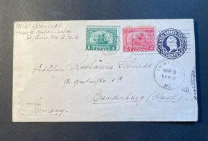 *US Stamps #548 and #549 on stamped envelope U93 with type 3 two cent surcharge