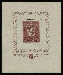 Liechtenstein #115 Mint hrs extremely fine   Cat$1500 1934, Vaduz Exhibition ...