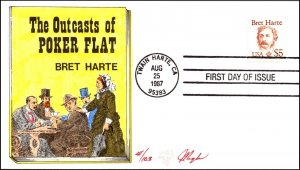 Scott 2196 $5.00 Bret Harte Pugh Hand Painted FDC 44 Of 103