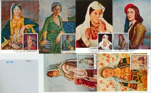 63860 - ROMANIA - POSTAL HISTORY: set of 6 MAXIMUM CARD 1971 - ART Costumes-