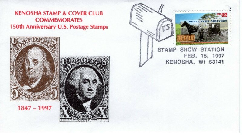 KENOSHA STAMP & COVER CLUB,  KENOSHA, WI 1997 FDC9526